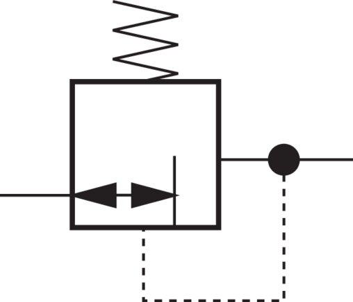 Schaltsymbol: Druckminderer